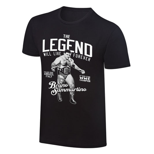 Bruno Sammartino The Legend Will Live Forever T-Shirt Pwcatalog