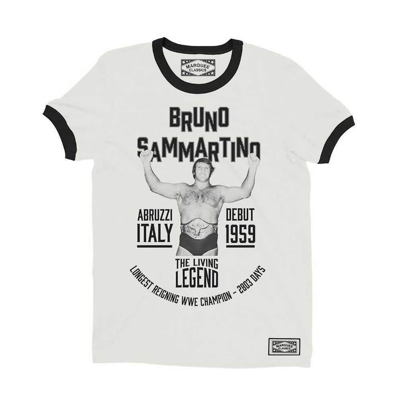 Bruno Sammartino The Living Legend Ringer Marquee Classic T-Shirt Pwcatalog