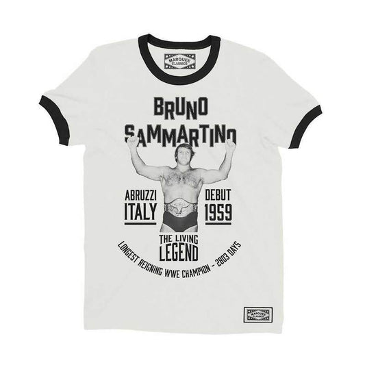 Bruno Sammartino The Living Legend Ringer Marquee Classic T-Shirt Pwcatalog