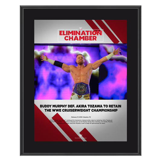 Buddy Murphy Elimination Chamber 2019 10 x 13 Commemorative Plaque Pwcatalog