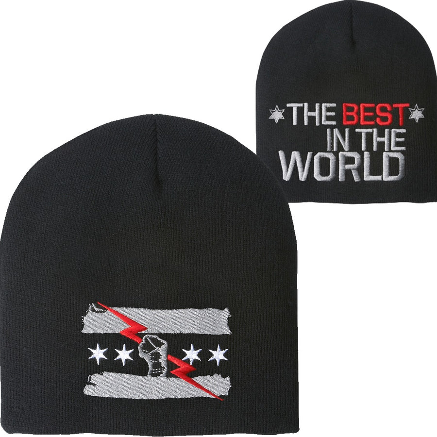 CM Punk Best In The World Knit Beanie Cap Pwcatalog