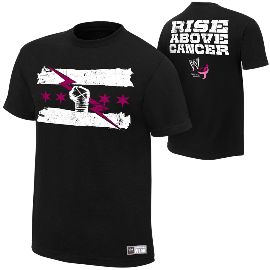 CM Punk Rise Above Cancer Black T-Shirt Pwcatalog