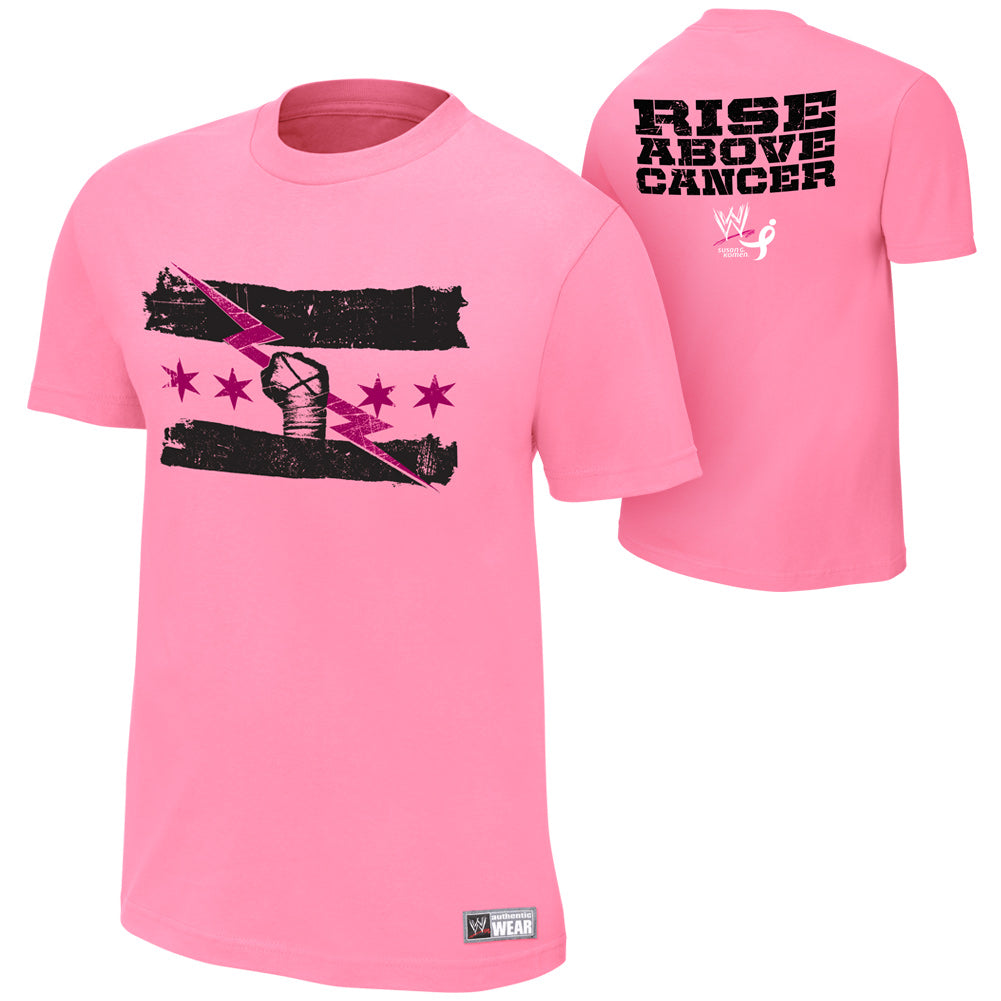 CM Punk Rise Above Cancer Pink T-Shirt
