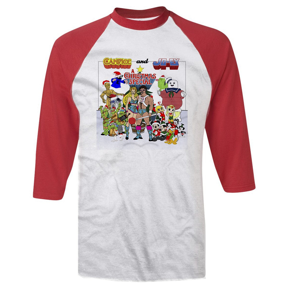 Candice & Joey Ugly Christmas Sweater Baseball T-Shirt Pwcatalog