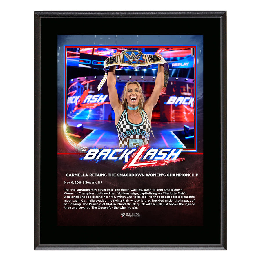 Carmella BackLash 2018 10 x 13 Photo Plaque Pwcatalog