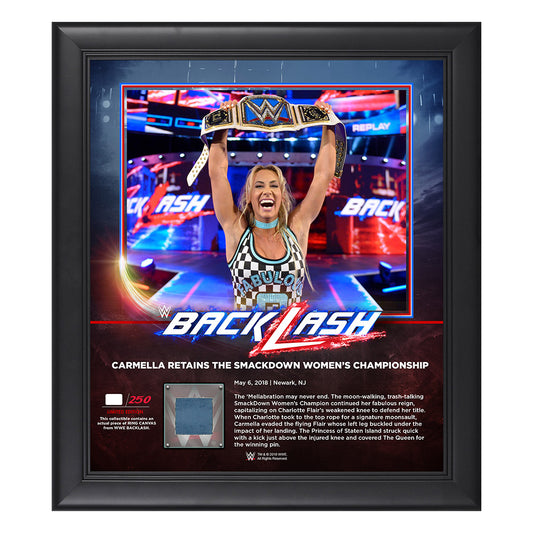 Carmella BackLash 2018 15 x 17 Framed Plaque w Ring Canvas