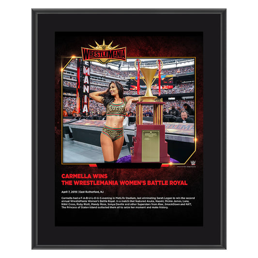 Carmella WrestleMania 35 10 x 13 Commemorative Plaque