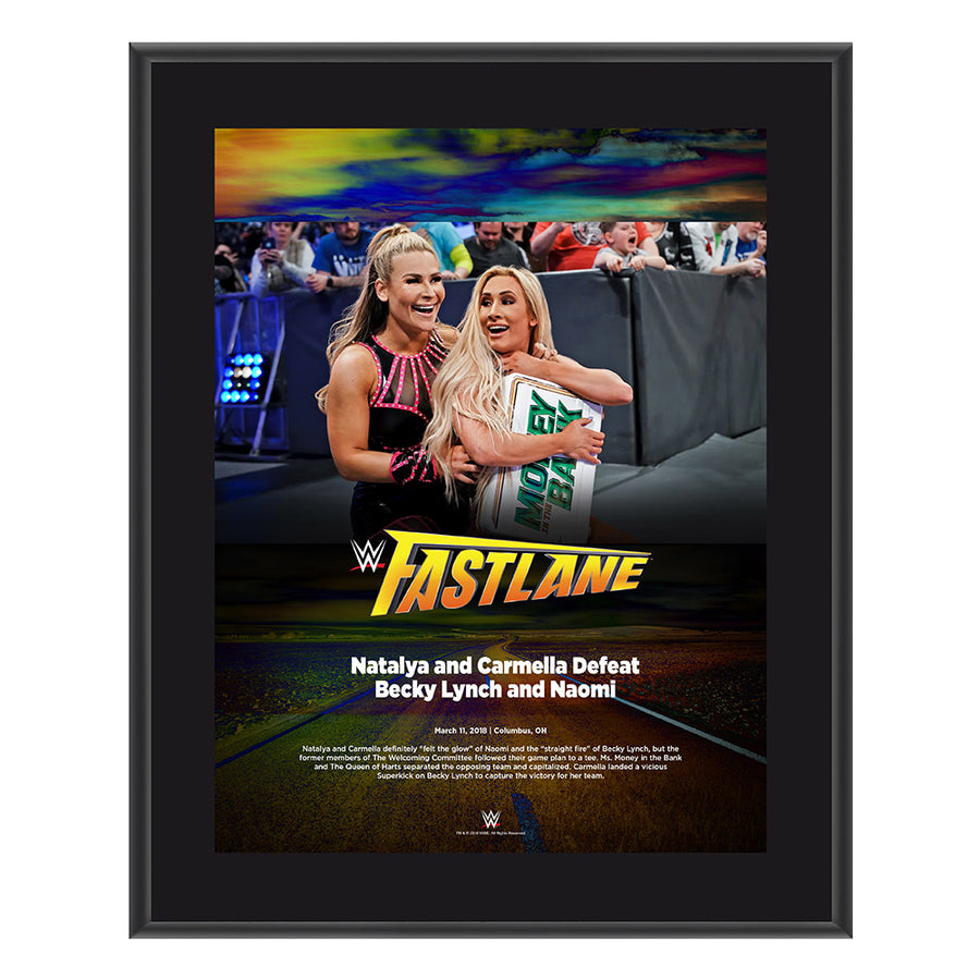 Carmella & Natalya FastLane 2018 10 x 13 Photo Plaque Pwcatalog