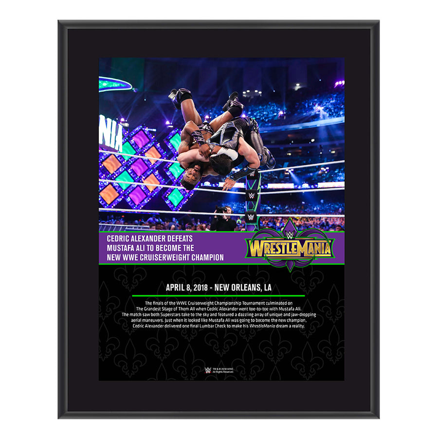 Cedric Alexander WrestleMania 34 10 x 13 Photo Plaque Pwcatalog