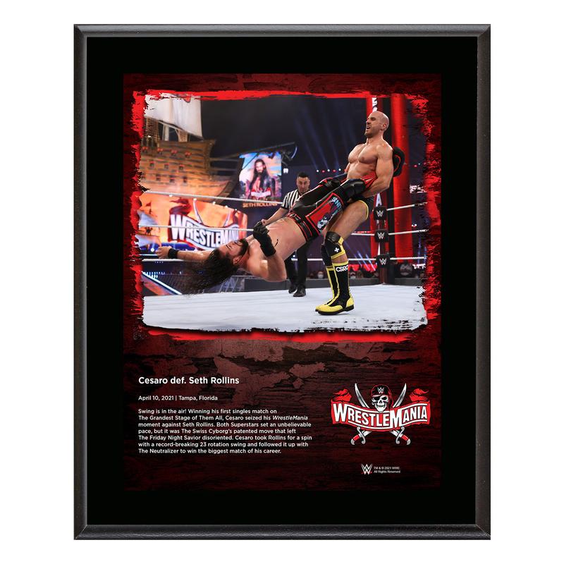 Cesaro WrestleMania 37 10x13 Commemorative Plaque Pwcatalog