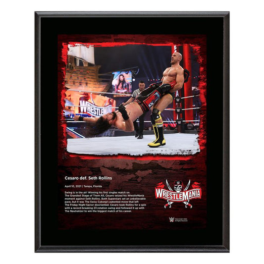 Cesaro WrestleMania 37 10x13 Commemorative Plaque Pwcatalog