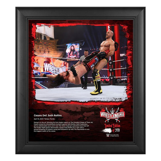 Cesaro WrestleMania 37 15x17 Commemorative Plaque Pwcatalog