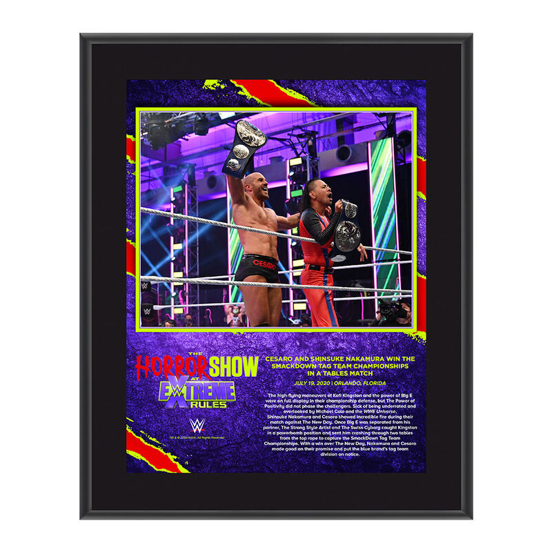 Cesaro & Shinsuke Nakamura The Horror Show At Extreme Rules 2020 10x13 Commemorative Plaque