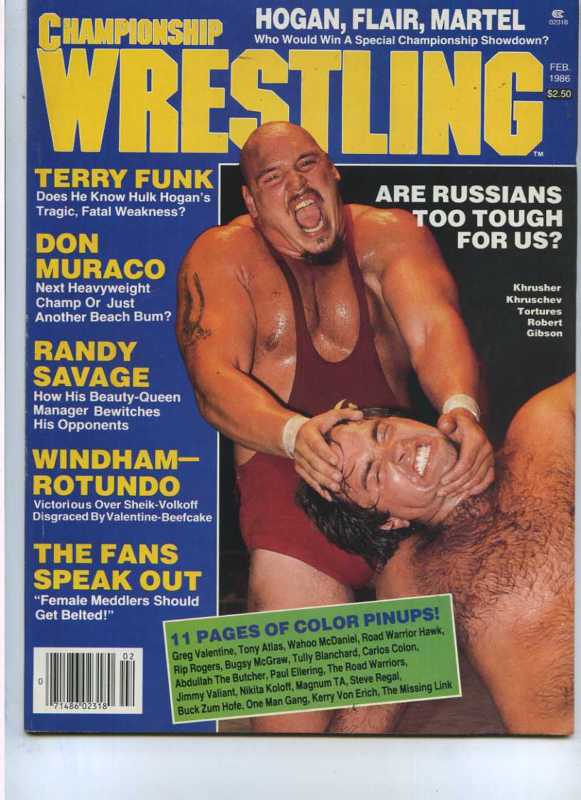 Championship Wrestling February 1986 Magazine PWcatalog
