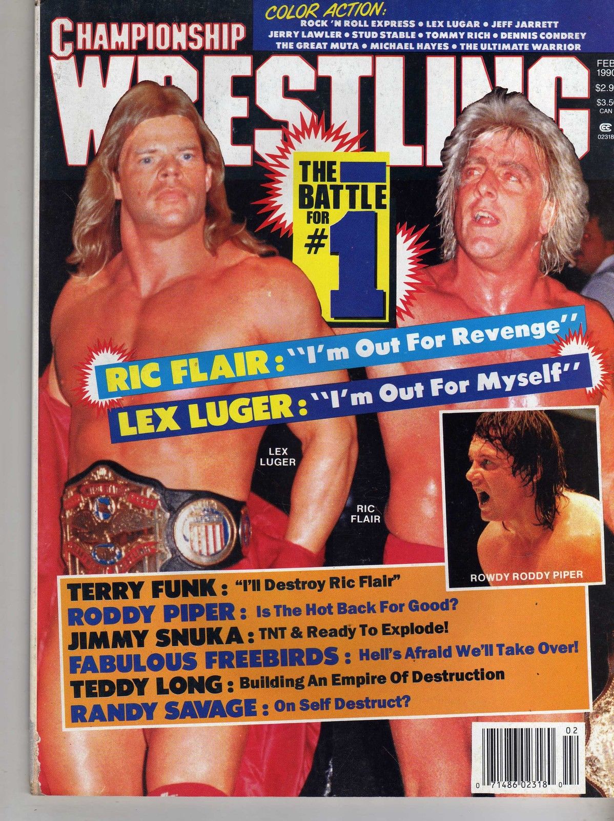Championship Wrestling February 1990 Magazine PWcatalog