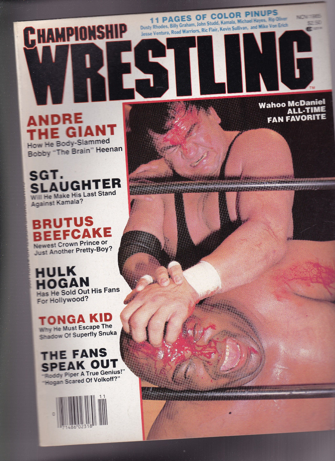 Championship Wrestling November 1985 Magazine PWcatalog