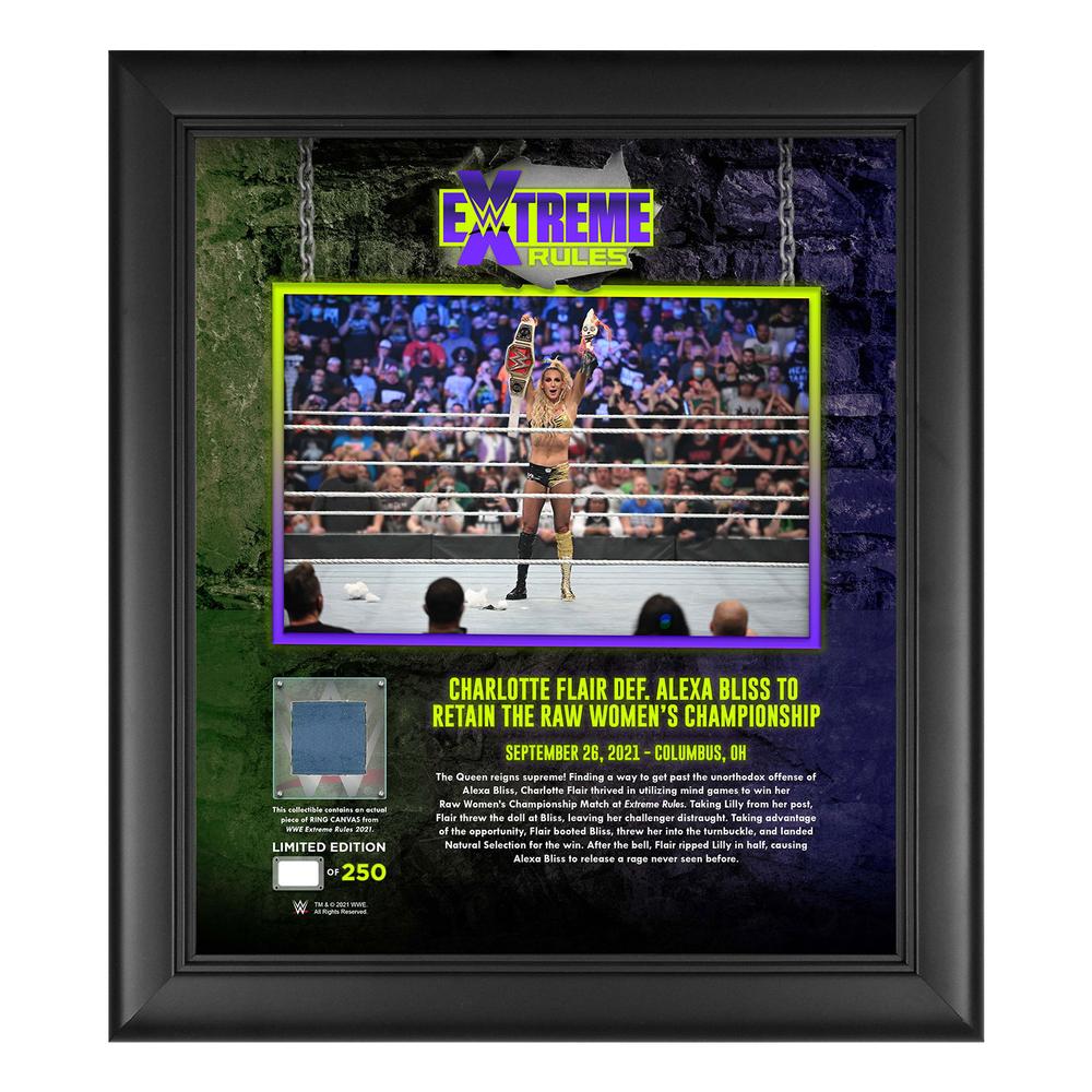 Charlotte Flair Extreme Rules 2021 15x17 Commemorative Plaque