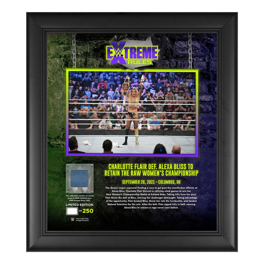 Charlotte Flair Extreme Rules 2021 15x17 Commemorative Plaque Pwcatalog
