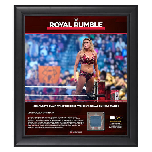 Charlotte Flair Royal Rumble 2020 15x17 Limited Edition Plaque