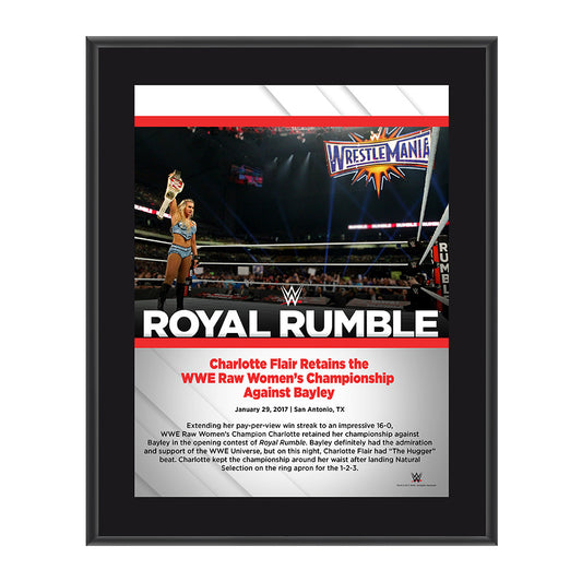 Charlotte Royal Rumble 2017 10 x 13 Commemorative Photo Plaque