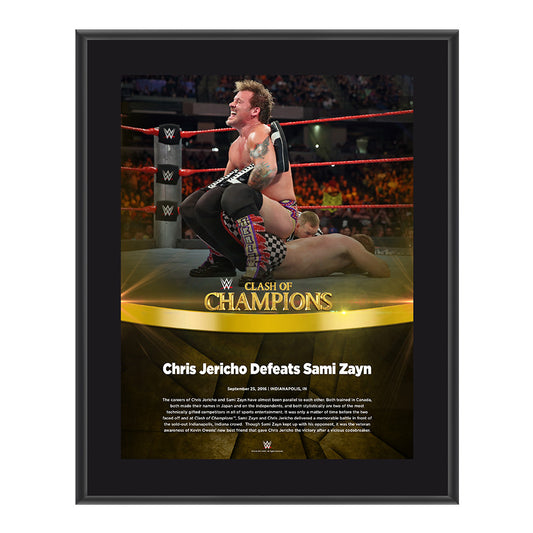 Chris Jericho Clash of Champions 2016 10 x 13 Photo Plaque