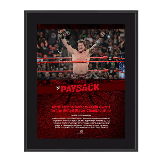Chris Jericho Payback 2017 10 x 13 Commemorative Photo Plaque Pwcatalog