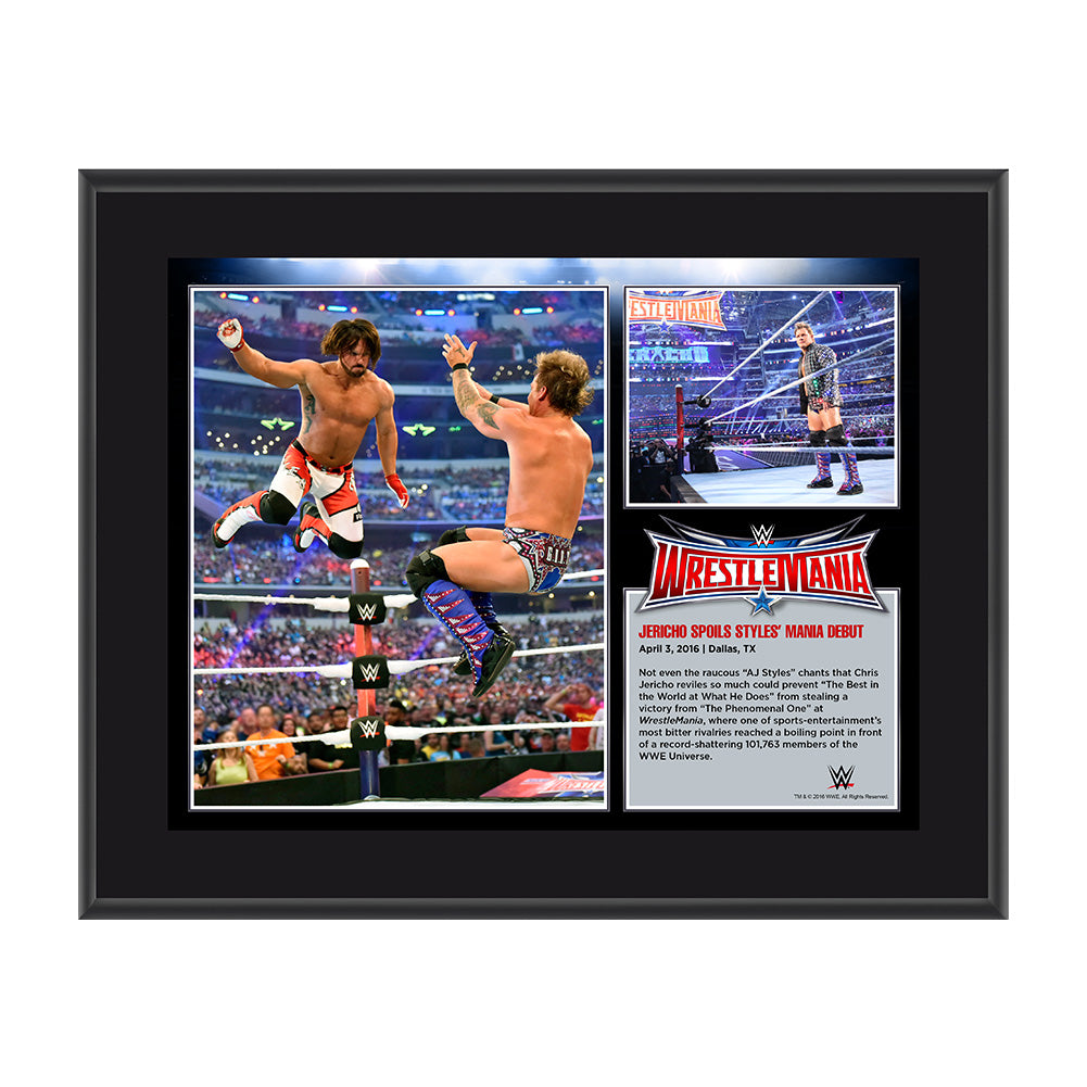 Chris Jericho WrestleMania 32 10 x 13 Photo Collage Plaque Pwcatalog