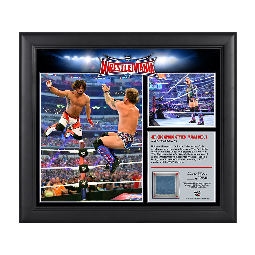 Chris Jericho WrestleMania 32 15 x 17 Framed Ring Canvas Photo Collage Pwcatalog