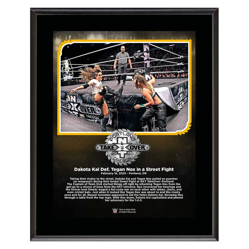 Dakota Kai NXT TakeOver Portland 10 x 13 Limited Edition Plaque Pwcatalog