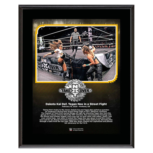Dakota Kai NXT TakeOver Portland 10 x 13 Limited Edition Plaque Pwcatalog