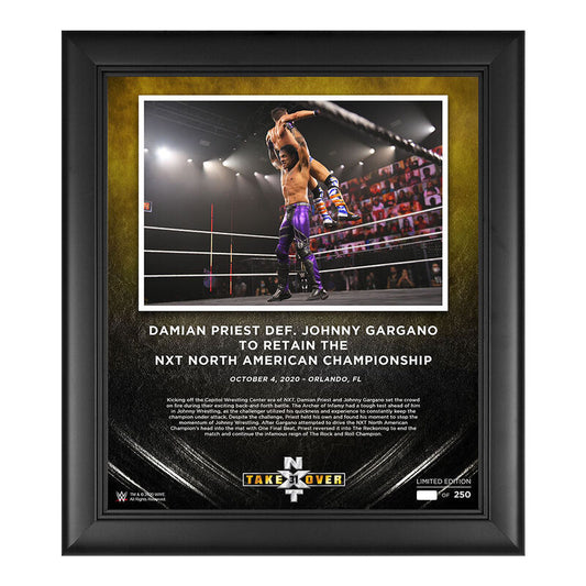 Damian Priest NXT Takeover 31 15 x 17 Commemorative Plaque