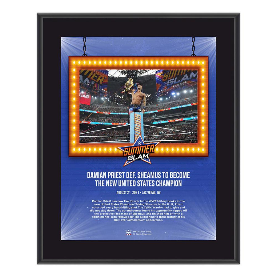 Damian Priest SummerSlam 2021 10x13 Commemorative Plaque Pwcatalog