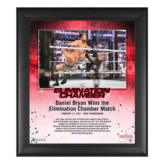 Daniel Bryan Elimination Chamber 2021 15x17 Commemorative Plaque