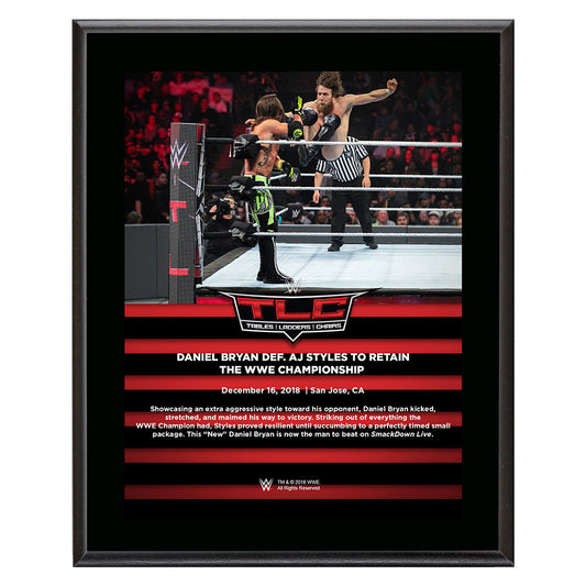 Daniel Bryan TLC 2018 10 x 13 Commemorative Plaque