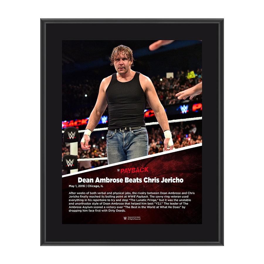 Dean Ambrose Payback 2016 10 x 13 Photo Collage Plaque Pwcatalog