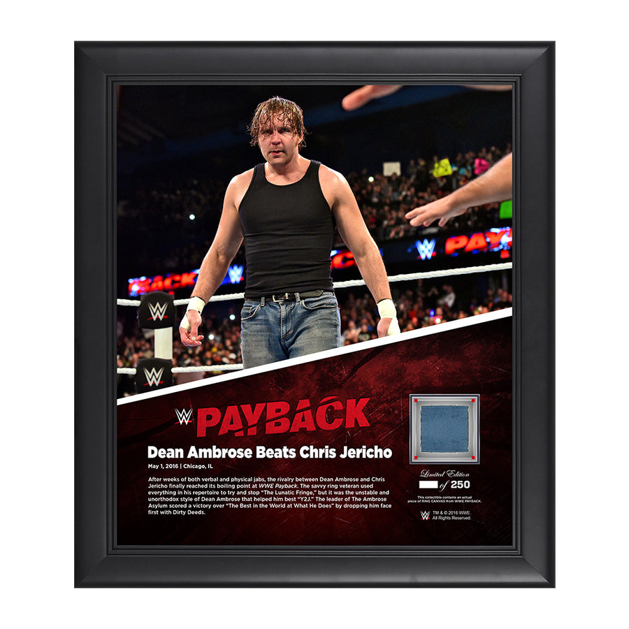 Dean Ambrose Payback 2016 15 x 17 Framed Ring Canvas Photo Collage Pwcatalog