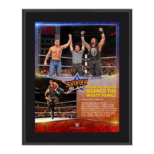Dean Ambrose & Roman Reigns SummerSlam 2015 10.5 x 13 Photo Collage Plaque