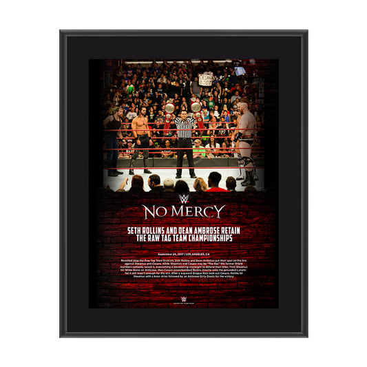 Dean Ambrose & Seth Rollins No Mercy 2017 10 x 13 Commemorative Photo Plaque