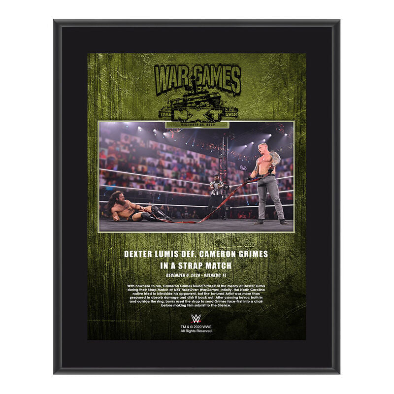 Dexter Lumis NXT TakeOver WarGames 2020 10 x 13 Commemorative Plaque Pwcatalog