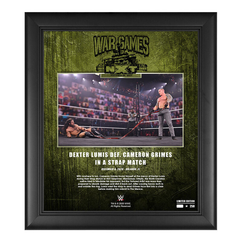 Dexter Lumis NXT WarGames 2020 15x17 Commemorative Plaque Pwcatalog