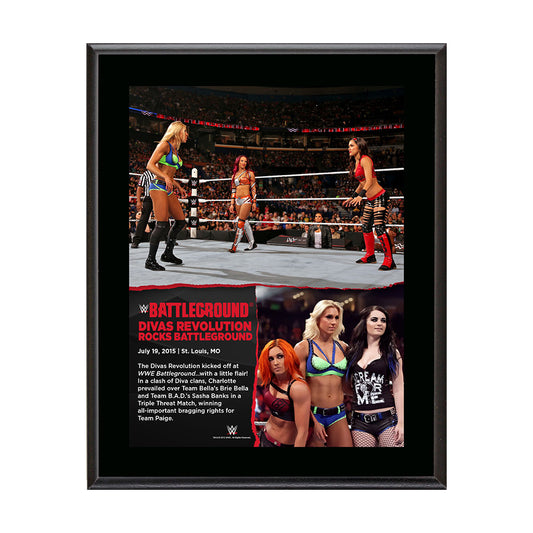 Divas Triple Threat Match Battleground 10.5 x 13 Photo Collage Plaque
