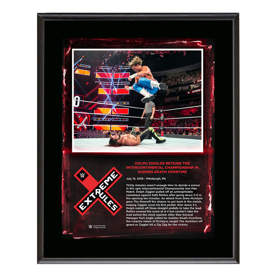 Dolph Ziggler Extreme Rules 2018 10 x 13 Plaque Pwcatalog