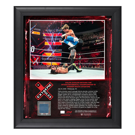 Dolph Ziggler Extreme Rules 2018 15 x 17 Framed Plaque w Ring Canvas