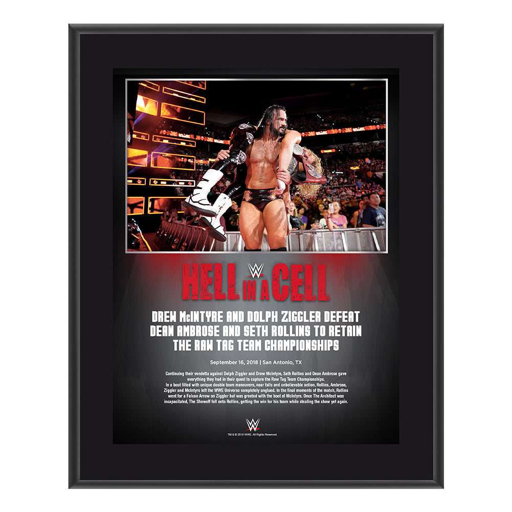 Dolph & Drew Hell in a Cell 2018 10 x 13 Commemorative Plaque Pwcatalog