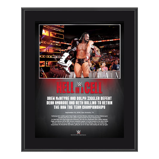 Dolph & Drew Hell in a Cell 2018 10 x 13 Commemorative Plaque Pwcatalog