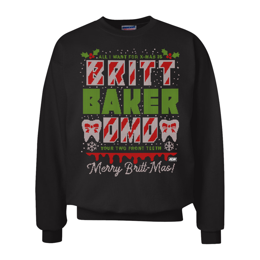 Dr. Britt Baker D.M.D. Two Front Teeth Holiday Sweatshirt Pwcatalog