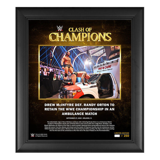 Drew McIntyre Clash of Champions 2020 15 x 17 Commemorative Plaque
