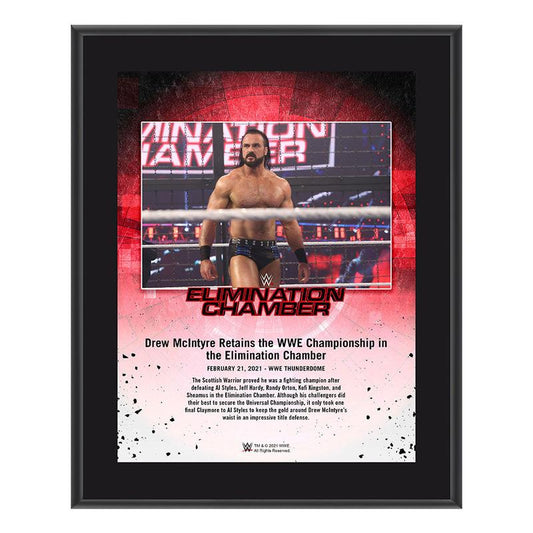 Drew McIntyre Elimination Chamber 2021 10x13 Commemorative Plaque