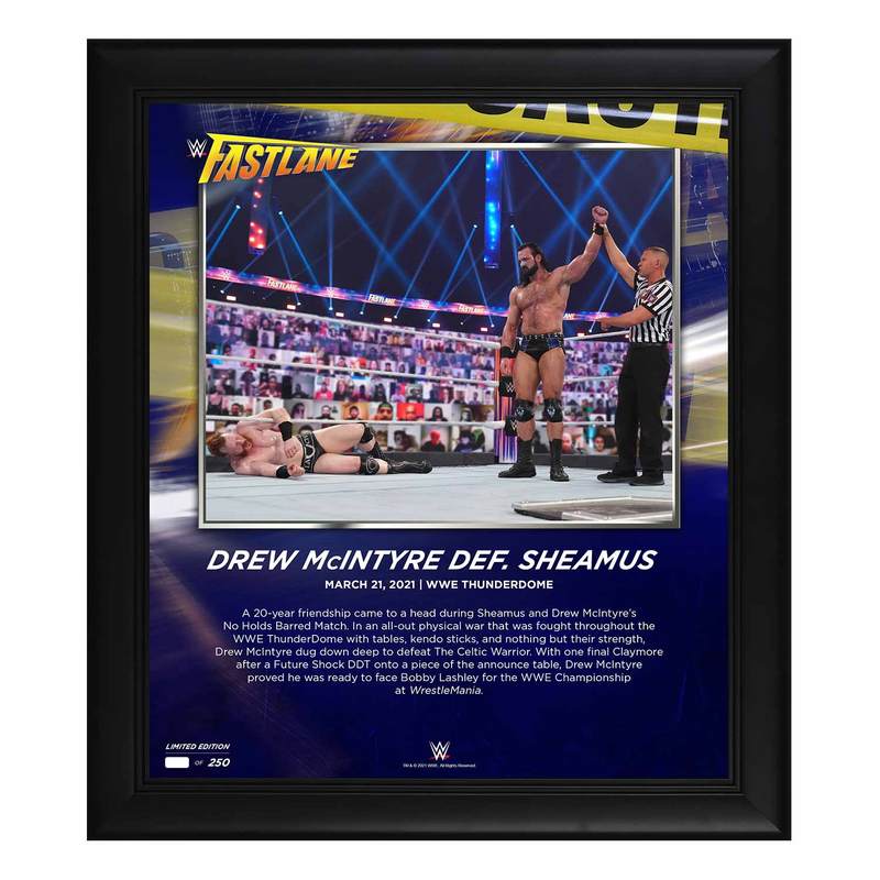 Drew McIntyre FastLane 2021 15 x 17 Commemorative Plaque