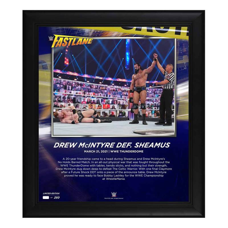 Drew McIntyre FastLane 2021 15 x 17 Commemorative Plaque Pwcatalog